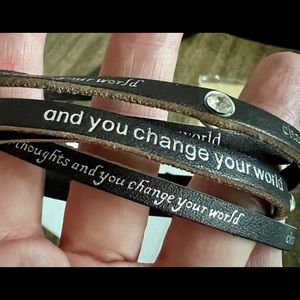 Leather bracelet with imprint